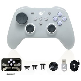 【夏の大感謝セールは特別価格！クーポン配布中】GuliKit TT Max コントローラー 超低遅延 TMR磁気スティック 720°テンション調整 Switch2 Switch PC Android iOS対応 TTMax ゲームパッド 【ライトグレイ】送料無料