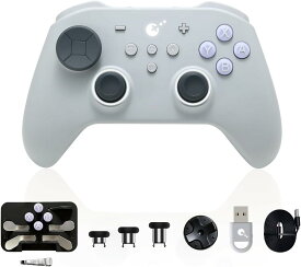 ＼夏の大感謝セールは特別価格／2026年版 GuliKit TT Max コントローラー TMR switch2 スイッチ2 Hyperlink2 Bluetooth 無線 有線 接続 マクロループ Switch 2 スリープ解除 ワイヤレス 1000Hz 連射 マクロ PC Android ios 対応 ゲームパッド 競技用 TTMax (グレー) 送料無料