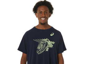 アシックス (ASICS) MEN SHOES GRAPHIC SS TOP ランニング ウェア 半袖Tシャツ メンズ メンズ BRILLIANT 　Tシャツ