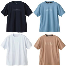 送料無料 デサント　デボスロゴ ショートスリーブシャツ　メンズ ムーブスポーツ 半袖Tシャツ スポーツウェア　トレーニングウェア EXcDRY 表パイル UVカット　DMMVJA54　DESCENTE 2023春夏