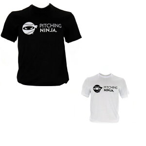 【送料無料】ピッチングニンジャ PITCHING NINJA 野球 半袖 Tシャツ ユニセックス 一般 大人用 移動着 黒 ブラック 白 ホワイト OT0124SS0002