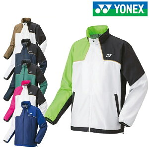 【送料無料】 YONEX ヨネックス ユニ裏地付ウィンドウォーマーシャツ ユニセックス ウインドブレーカー 70095 ジャケット ブラック ネイビー ホワイト グリーン 撥水 裏起毛 フード フーディ