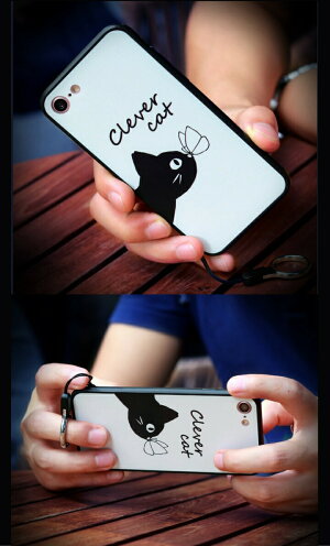 iphoneケースiphone8iphone7ケース猫iphone8iphone7plusネコTPUかわいいキャラクター動物耐衝撃にゃんこiphone7スリム軽量装着簡単保護フィルム付きおしゃれソフトケースiphoneケース送料無料かわいいアイフォンアイホン人気スマホケース