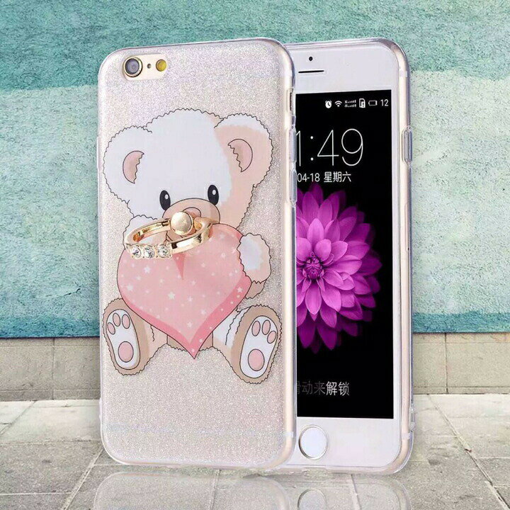 楽天市場 Iphone ケース かわいい クマ リング付き Iphone8 Iphonese 第2世代 Se2 Iphone7 Iphone8plus Iphone7plus カバー くま Tpu 動物 耐衝撃 スリム 軽量 装着簡単 ソフトケース アイフォン アイホン スマホケース キャラクター キッズ 即日発送 Iphone7046