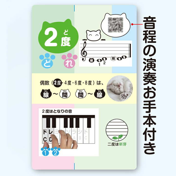 楽天市場】音程度数カード（2度〜8度)今までに無かった！お手本動画 