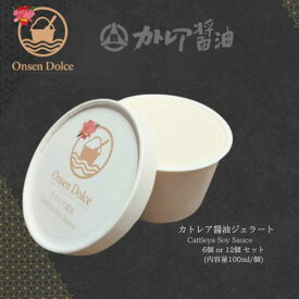 ＜話題沸騰中! カトレア醤油ジェラート ギフト 6個　または 12個セット＞ カトレア醤油 アイス お取り寄せ ご当地スイーツ 大分 別府 温泉【OnsenDolceおんせんドルチェ】