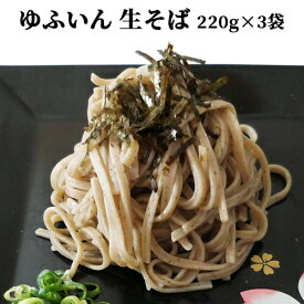ゆふいん 生そば 2人前×3袋セット (1袋あたり 麺110g×2/そばつゆ50g×2) 生麺 かつお風味のつゆ入り 赤穂の天塩 要冷蔵 由布製麺【送料込】