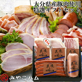 大分県産豚肉使用 久住ハム&ソーセージ 特選セット ロースハム ベーコン ボロニアソーセージ ウインナー みやこハム【包装・熨斗不可】【送料込】