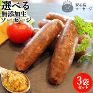 こだわりの手作り 無添加 生ソーセージ 選べる 100g(5本入り)×3袋セット ウインナー 7大アレルゲンフリ…