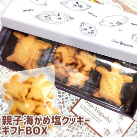 全て国産素材の無添加クッキー 海がめ塩クッキーギフトBOX（大8枚+小12枚）箱入り ギフトにも 常温 大分県産なずなの塩 オノヨーガシ 送料無料 OIKI