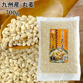 九州産 大麦 丸麦（精麦）700g 食物繊維・βグルカンたっぷり 国産オオムギ 健康 ライスアルバ OIKI