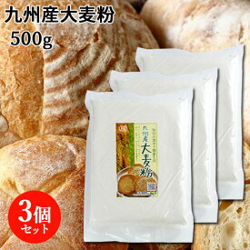 九州産 大麦粉 500g×3個セット 食物繊維・βグルカンたっぷり 国産オオムギ 健康 パン作り 天ぷら 調理におすすめ ライスアルバ【送料込】 OIKI