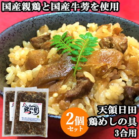 国産親鶏と国産牛蒡をふんだんに使用 天領日田鶏めしの具 3合用(400g)×2個セット 炊き込みご飯 かやくご飯 混ぜご飯 原食品研究所【送料込】