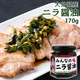 大分県産にらをたっぷり使用 みんなのニラ醤油 170g 食べる調味料 オリジナル九州醤油 万能調味料 ご飯のお供 Log Style OIKI