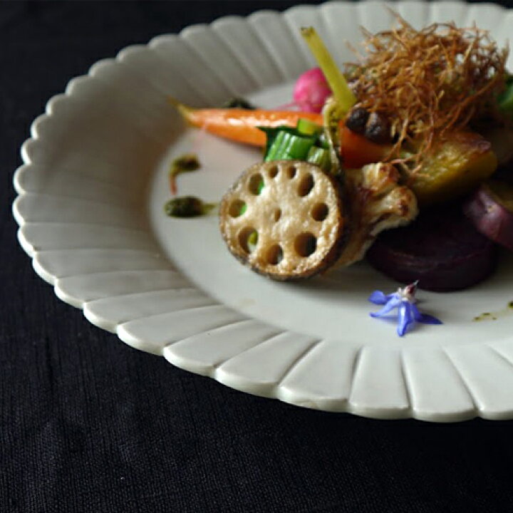 楽天市場】【受注生産】幻の焼き物臼杵焼 輪花デザート皿(L) 2枚セット 