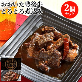 温めるだけ！ おおいた豊後牛とろとろ煮込み 200g×2個セット 黒毛和牛 和牛日本一の大分県 ブランド牛 旨辛煮 お惣菜 一品おかず 酒の肴 大分航空ターミナル【送料込】