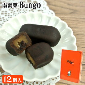 ざびえる本舗 南蛮菓 Bungo 12個入り 大分銘菓 化粧箱入 個別包装 おまんじゅう 和洋菓子 カカオ生地 チョコレート風味 ラムレーズン入り餡【送料込】