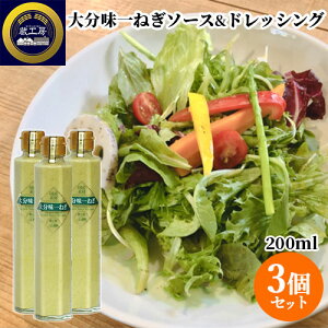 大分味一ねぎで作った 国産素材 フレンチソースドレッシング 大分味一ねぎ 200ml×3個セット 揚げ物 フライ 魚介類のソース お土産 蔵工房 二反田醤油店 【送料込】