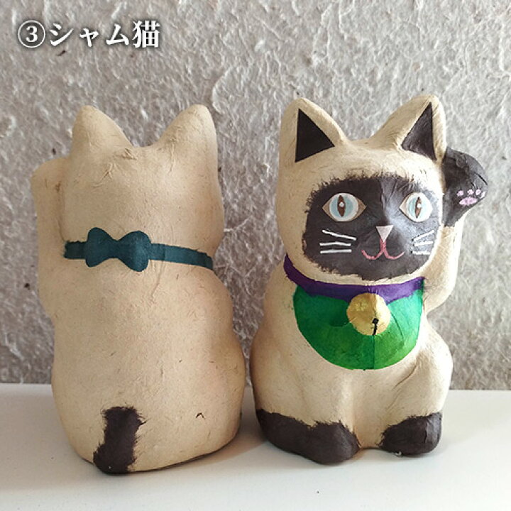 楽天市場】手漉き和紙でつくった 大分和紙まねき猫 縦100mm×横100mm×高 