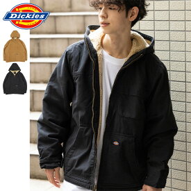 ディッキーズ アウター ジャケット DICKIES アパレル パーカー プルオーバー フーディ フード付き 裏起毛 SHERPA LINED DUCK JACKET 黒 ブランド オーバーサイズ おしゃれ かっこいい 人気 秋 冬 大きい 小さい サイズ ユニセックス 男女兼用 ストリート コーデ 防寒 冬用