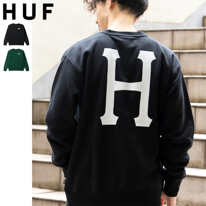 楽天市場】ハフ トレーナー HUF クルーネック スウェット 黒 綿 