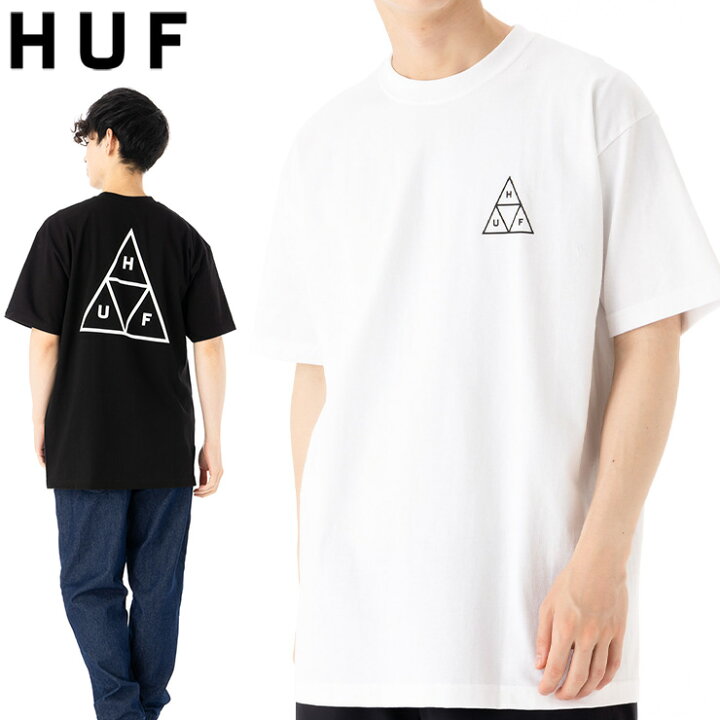 楽天市場】ハフ Tシャツ 半袖 HUF クルーネック トライアングルロゴ 黒 