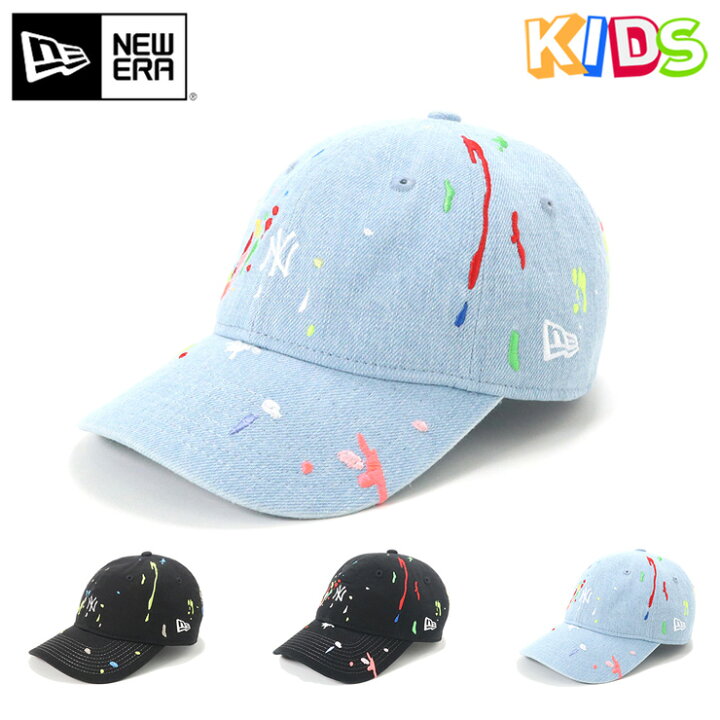 楽天市場 ニューエラ キャップ キッズ New Era Cap Kids Youth 9twenty ローキャップ 帽子 Ny Mlb ニューヨーク ヤンキース 黒 スプラッシュ ブランド 男の子 女の子 人気 かっこいい おしゃれ 親子 春 夏 秋 冬 ニューエラー サイズ調整 正規品 ボーイズ