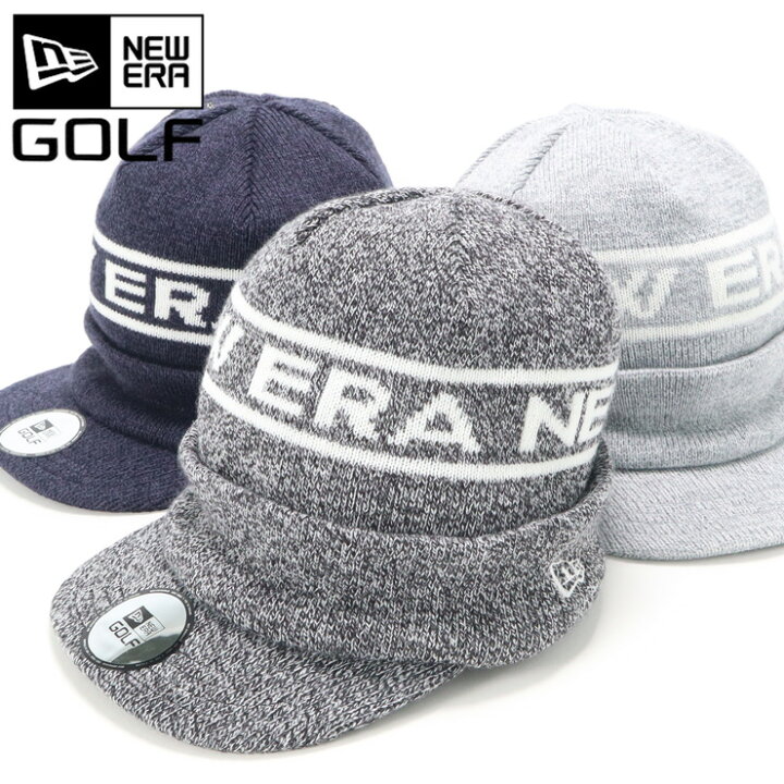 楽天市場 ニューエラ ゴルフ ニット帽 New Era ニットキャップ 帽子 メンズ レディース 秋 冬 つば付き バイザー 人気 ブランド おしゃれ かっこいい フリーサイズ 大きいサイズ 防寒 ニューエラー 正規品 スノボー ユニセックス 男女兼用 ストリート コーデ Visor Knit