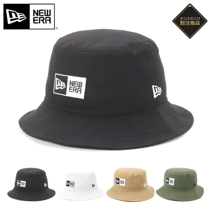 楽天市場 ニューエラ バケットハット New Era Hat バケハ メンズ レディース 帽子 Onspotz 別注 黒 白 ベージュ カーキ 綿 コットン 大きいサイズ ブランド 深め おしゃれ かっこいい 人気 春 夏 秋 冬 ニューエラー 正規品 ユニセックス 男女兼用 オールシーズン