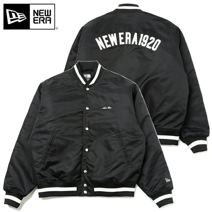 楽天市場】ニューエラ ジャケット NEW ERA スタジャン 中綿 黒 