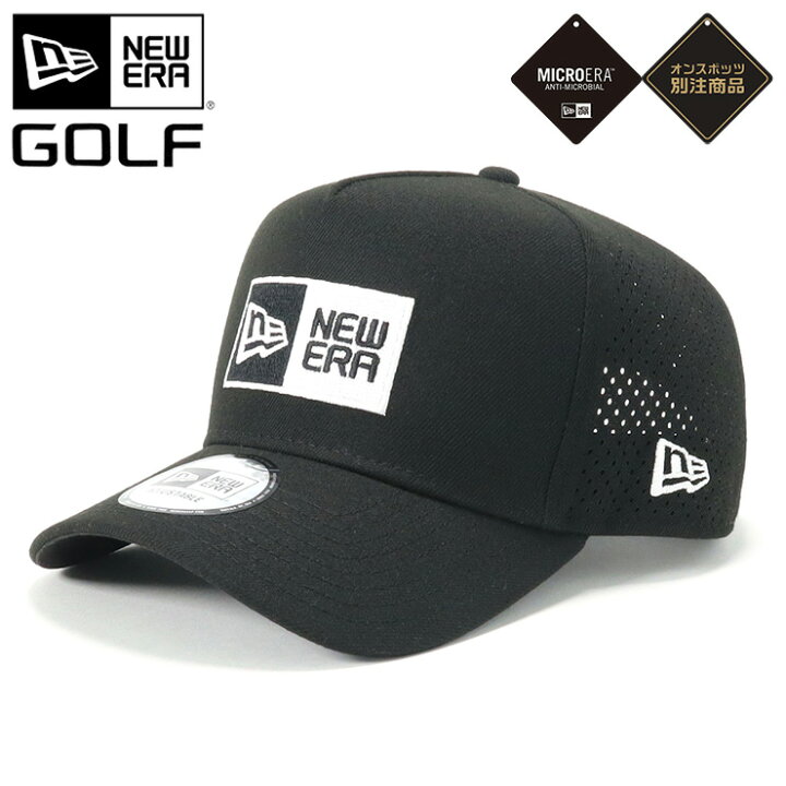 楽天市場 ニューエラ ゴルフ キャップ New Era Golf Cap 9forty メンズ レディース 帽子 Onspotz 別注 黒 白 ボックスロゴ 大きいサイズ ブランド 深め おしゃれ かっこいい 人気 春 夏 秋 冬 ニューエラー サイズ調整 正規品 ユニセックス 男女兼用 オールシーズン
