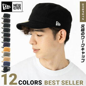 ニューエラ キャップ NEW ERA CAP ワークキャップ メンズ レディース 帽子 無地 シンプル ベーシック 黒 ベージュ カーキ コットン 綿 ランド 深め おしゃれ かっこいい 人気 春 夏 秋 冬 オールシーズン ニューエラー 大きい 小さい サイズ 正規品 ユニセックス 男女兼用