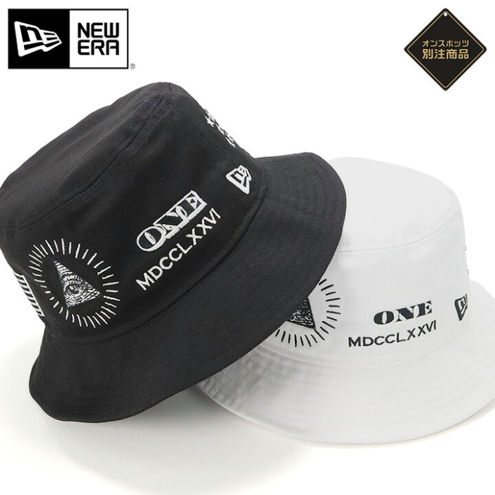 ニューエラ バケットハット NEW ERA HAT バケハ メンズ レディース 帽子 ONSPOTZ 別注 DOLLAR 黒 白  大きいサイズ ブランド 深め おしゃれ かっこいい 人気 春 夏 秋 冬 ニューエラー 正規品 ユニセックス 男女兼用 オールシーズン 帽子 屋ＯＮＳＰＯＴＺ