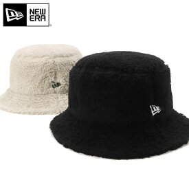 ニューエラ バケットハット NEW ERA HAT バケハ メンズ レディース 帽子 ボア フリース ファー 無地 シンプル ベーシック 黒 ベージュ 大きいサイズ ブランド 深め おしゃれ かっこいい 人気 秋 冬 ニューエラー 正規品 ユニセックス 男女兼用 ストリート コーデ