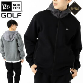 ニューエラ ゴルフ ウェア パーカー NEW ERA GOLF フード付き ONSPOTZ 別注 黒 綿 メンズ レディース ブランド 大きいサイズ おしゃれ かっこいい 人気 春 秋 冬 ニューエラー 正規品 小さいサイズ ユニセックス 男女兼用 ストリート コーデ