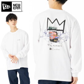 ニューエラ Tシャツ 長袖 NEW ERA クルーネック ロンT BASQUIAT コラボ グッズ 白 コットン 綿 メンズ レディース ブランド おしゃれ かっこいい 人気 オーバーサイズ 春 夏 秋 冬 ニューエラー 正規品 大きい 小さい サイズ ユニセックス 男女兼用 ストリート 夏用 冬用