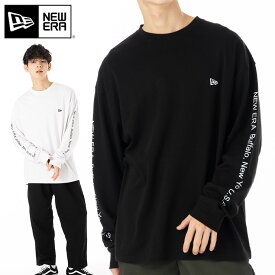 ニューエラ Tシャツ 長袖 NEW ERA クルーネック ロンT 黒 白 コットン 綿 メンズ レディース ブランド おしゃれ かっこいい 人気 オーバーサイズ 春 夏 秋 冬 ニューエラー 正規品 大きい 小さい サイズ ユニセックス 男女兼用 ストリート 夏用 冬用