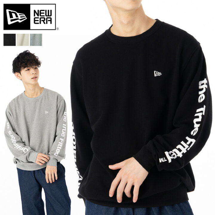 楽天市場】ニューエラ トレーナー NEW ERA クルーネック 黒 白 綿 