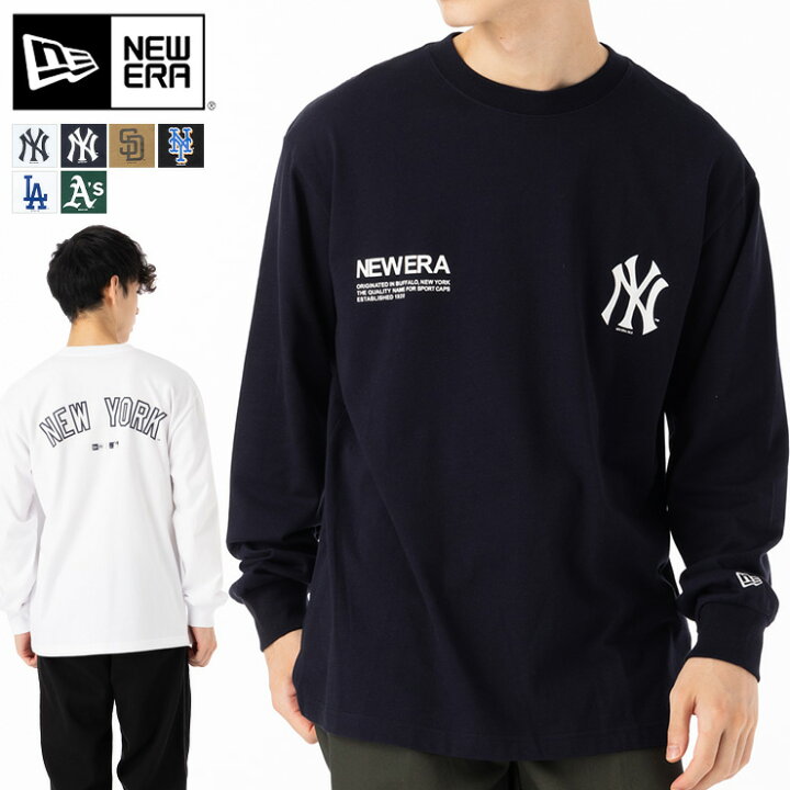 楽天市場】ニューエラ Tシャツ 長袖 NEW ERA クルーネック ロンT NY LA 