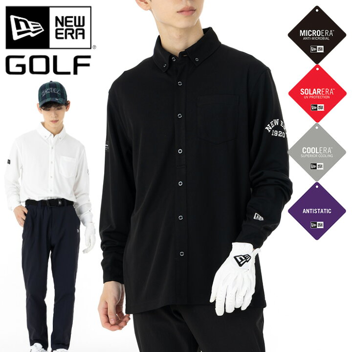 楽天市場】ニューエラ ゴルフ ウェア NEW ERA GOLF 長袖 ポロシャツ 黒 