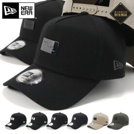 ニューエラ キャップ NEW ERA CAP 9FORTY A-Frame メンズ レディース 帽子 ONSPOTZ 別注 METAL PLATE 黒 ベージュ ブランド 深め おしゃれ かっこいい 人気 春 夏 秋 冬 オールシーズン ニューエラー 大きい 小さい サイズ 調整 正規品 ユニセックス 男女兼用 ストリート