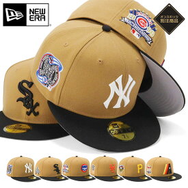 ニューエラ キャップ NEW ERA CAP 59FIFTY ベースボールキャップ メンズ レディース 帽子 NY MLB ニューヨーク ヤンキース ONSPOTZ 別注 ベージュ ブランド おしゃれ かっこいい 人気 春 夏 秋 冬 オールシーズン ニューエラー 大きい