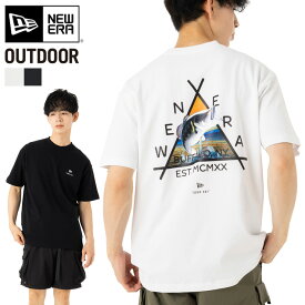 ニューエラ アウトドア Tシャツ 半袖 NEW ERA OUTDOOR クルーネック コラボ 吉田兄弟 グッズ 黒 白 綿 コットン メンズ レディース ブランド おしゃれ かっこいい 人気 オーバーサイズ 季節 春 夏 ニューエラー 正規品 大きい 小さい サイズ ユニセックス 男女兼用