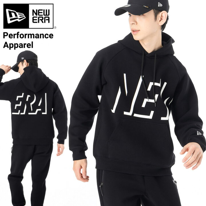 楽天市場】ニューエラ パーカー NEW ERA フード付き 黒 メンズ 