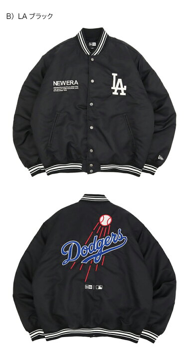 楽天市場】ニューエラ ジャケット NEW ERA スタジャン 中綿 NY LA MLB 