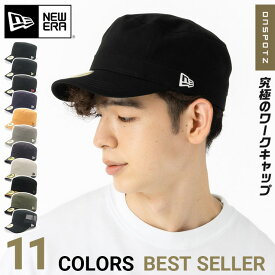 ニューエラ キャップ NEW ERA CAP ワークキャップ メンズ レディース 帽子 無地 シンプル ベーシック 黒 ベージュ カーキ コットン 綿 ランド 深め おしゃれ かっこいい 人気 春 夏 秋 冬 オールシーズン ニューエラー 大きい 小さい
