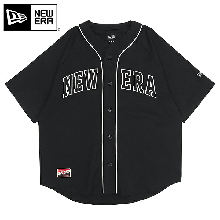 楽天市場】ニューエラ ベースボールシャツ NEW ERA 黒 韓国企画 メンズ 