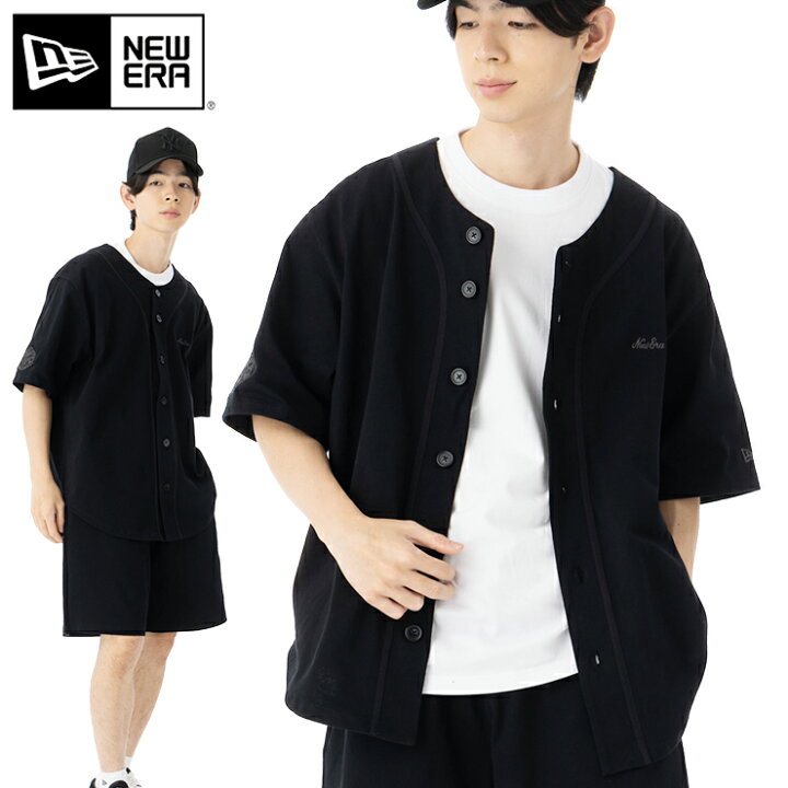 楽天市場】ニューエラ ベースボールシャツ NEW ERA 綿 コットン 黒 