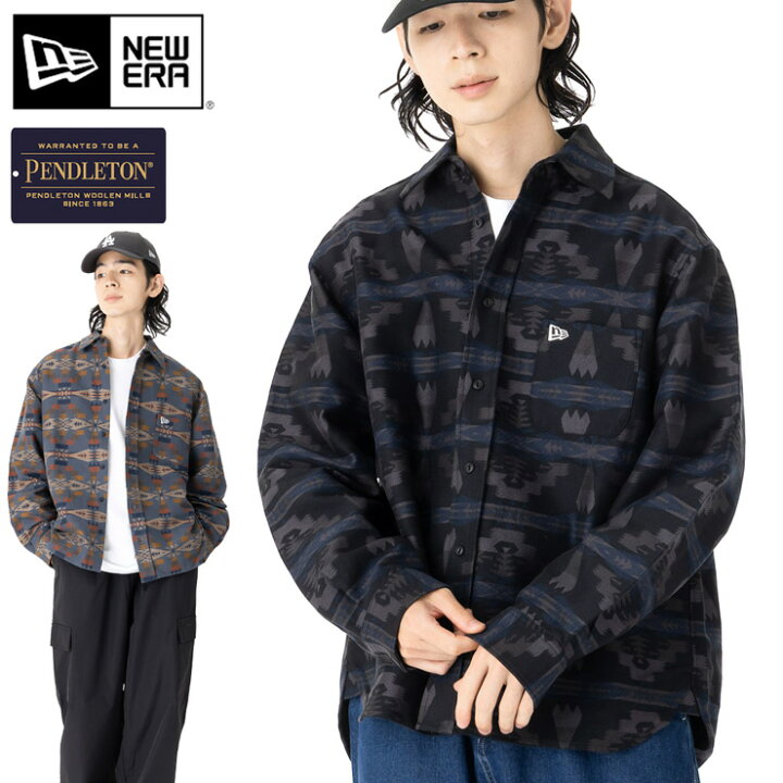 楽天市場】ニューエラ シャツ 長袖 NEW ERA コラボ ペンドルトン 