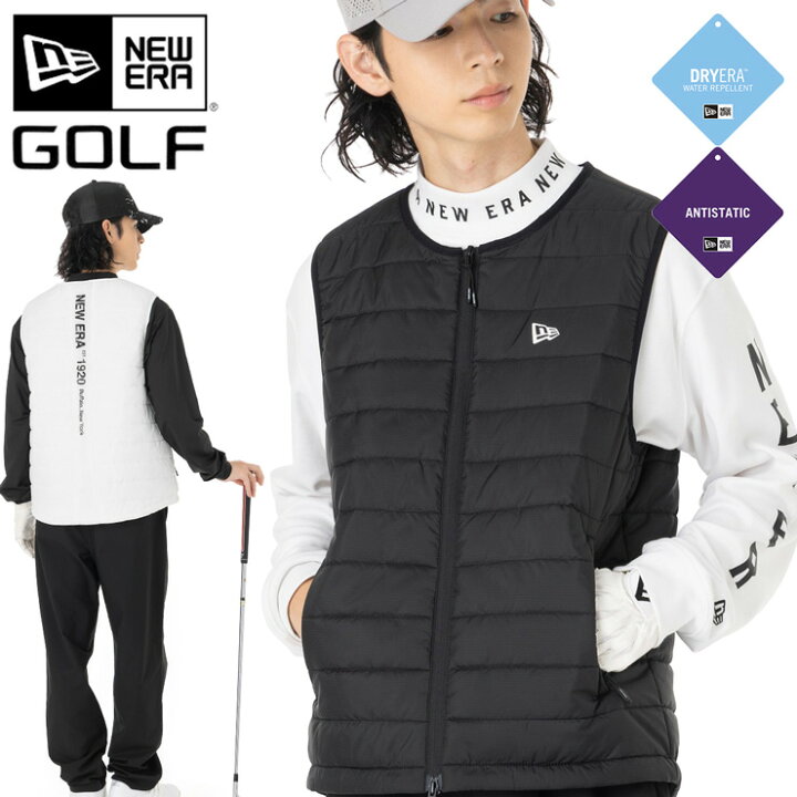 楽天市場】ニューエラ ゴルフ ウェア ベスト NEW ERA GOLF 黒 白 